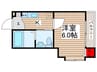ティエラ船橋 1Kの間取り