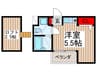 プライオリティ・本中山 1Rの間取り