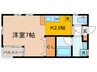 C＆D　apartment　Ⅱ 1Kの間取り