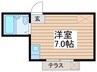 パレスリバ-サイド 1Rの間取り