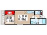 サニーパレス南流山 1LDKの間取り