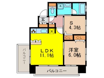 間取図 パ－クキュ－ブ浅草田原町