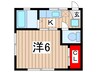 京屋ハイツ 1Kの間取り