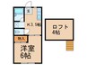 シャト－谷治１ 1Kの間取り