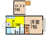 シャト－谷治１ 1Kの間取り