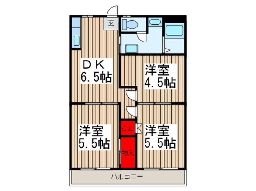 間取図 ﾆｭｰﾌﾟﾘﾝｽﾏﾝｼｮﾝ