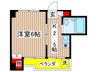 ルミエールたちばな 1Kの間取り