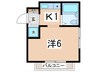 スタジオ相模大野 1Kの間取り