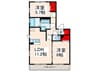 リルシア 2LDKの間取り