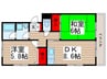 パティオ東菅野２番館 2DKの間取り