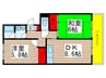パティオ東菅野２番館 2DKの間取り
