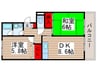 パティオ東菅野２番館 2DKの間取り