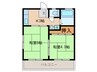 リヴェール 2Kの間取り