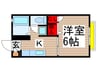 フォンティーヌ 1Kの間取り