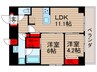 リビオメゾン南砂町 2LDKの間取り