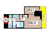 リビオメゾン南砂町 1DKの間取り