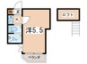 ベールクロヌ 1Kの間取り