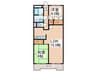 小川マンション 2LDKの間取り