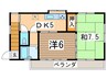 大森コ－ポ 2DKの間取り