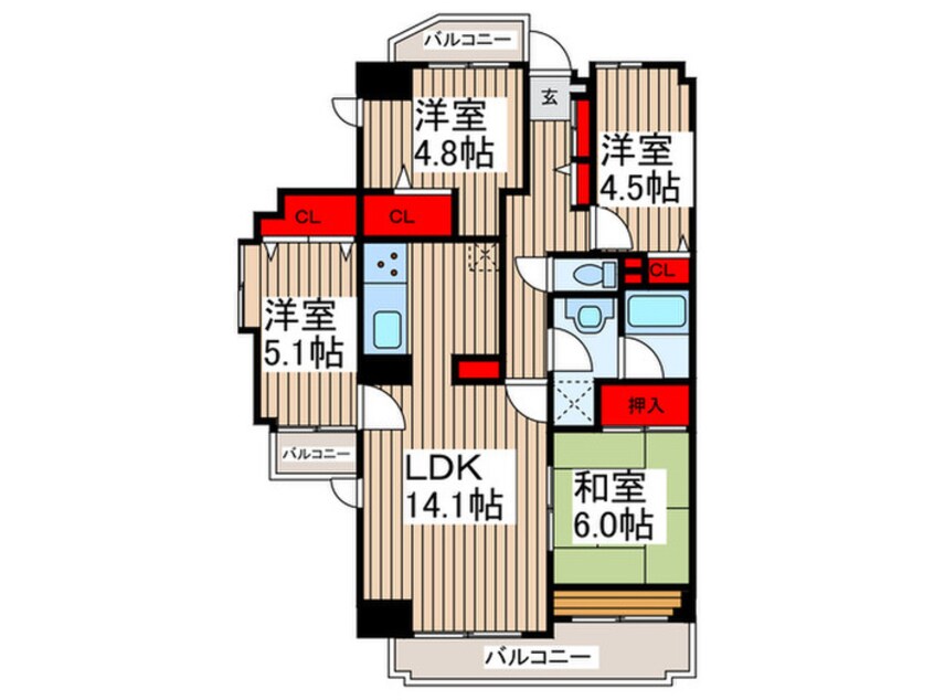 間取図 スカイクレスト飯能