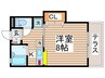 ユニオンパレス 1Kの間取り
