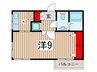 コーポこずえ 1Kの間取り
