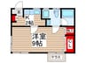 コーポこずえ 1Kの間取り