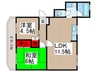 パシフィックレジデンス 2LDKの間取り