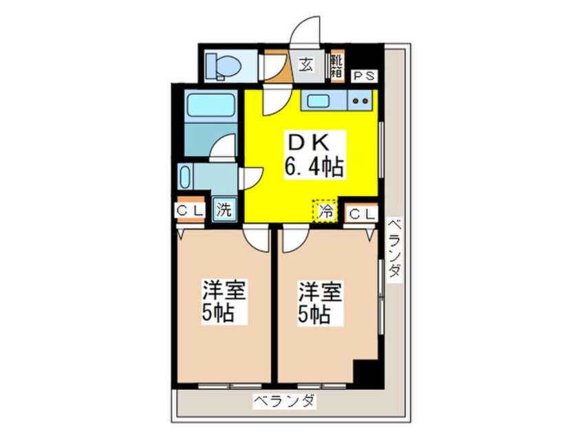 間取図 カレススタイル多摩川