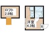 R-STYLE竹ノ塚1ｓｔ 1Rの間取り