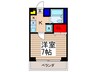 リヴェール川越 1Kの間取り