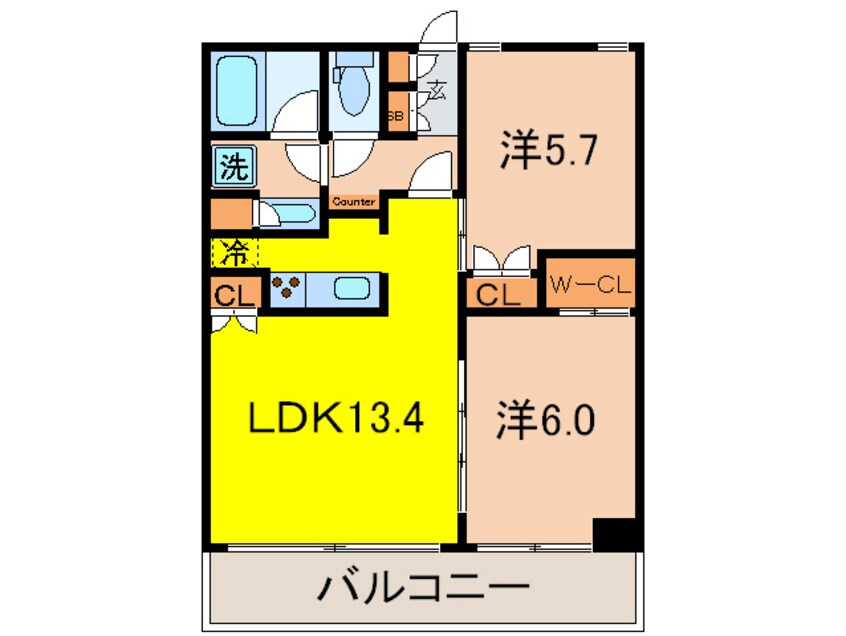 間取図 パークフラッツ市谷台町坂