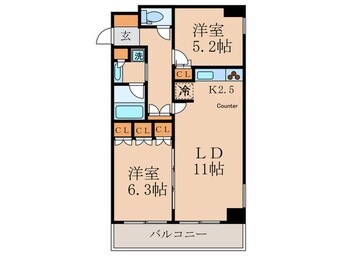 間取図 パークフラッツ市谷台町坂