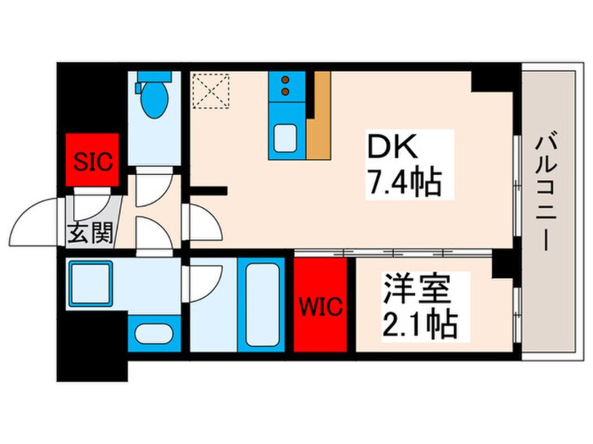 間取図 クレストコート東日暮里