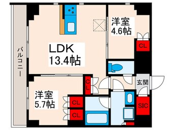 間取図 クレストコート東日暮里