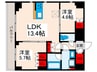 クレストコート東日暮里 2LDKの間取り