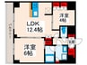 クレストコート東日暮里 2LDKの間取り