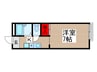Ｕハイム 1Kの間取り