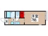 Ｕハイム 1Kの間取り