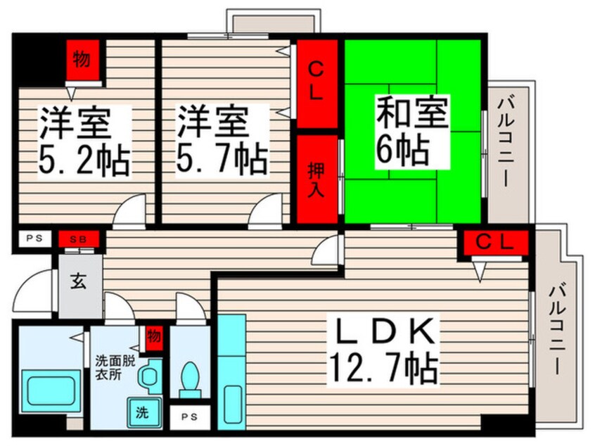 間取図 シーダーエクセレントⅡ