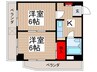 ベルメゾン並木 2Kの間取り