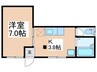 鳥越1丁目住宅 1Kの間取り