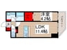 HF北千住レジデンス 1LDKの間取り
