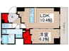 HF北千住レジデンス 1LDKの間取り