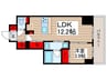 HF北千住レジデンス 1LDKの間取り