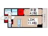 HF北千住レジデンス 1LDKの間取り