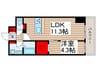 HF北千住レジデンス 1LDKの間取り