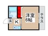 コ－ポアサヒ 1Kの間取り