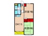 マンション鈴音 2DKの間取り