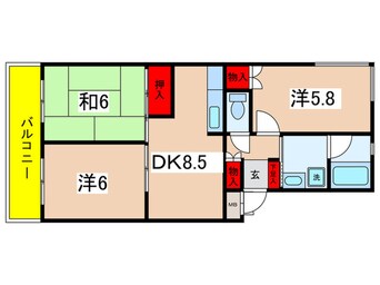 間取図 サンライズ・アサオ